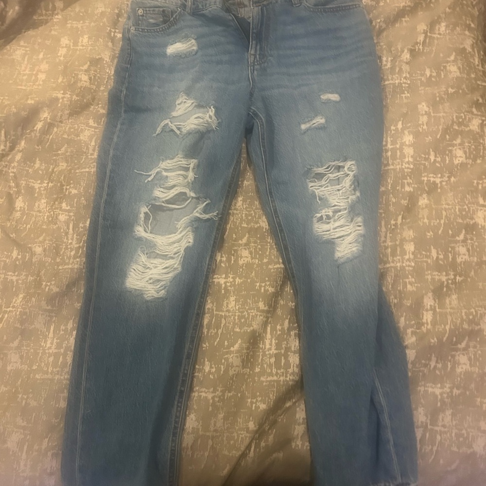 Aeropostale Light Blue Distressed Boyfriend Jeans